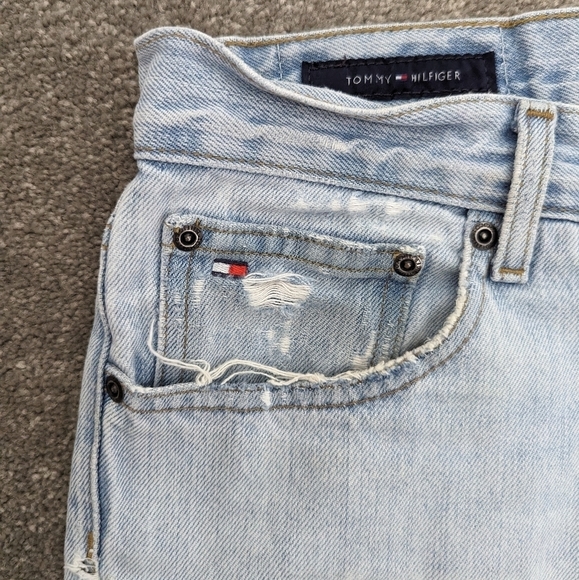 Tommy Hilfiger vintage distressed jean denim shorts for men 34 x 30 - Picture 4 of 11